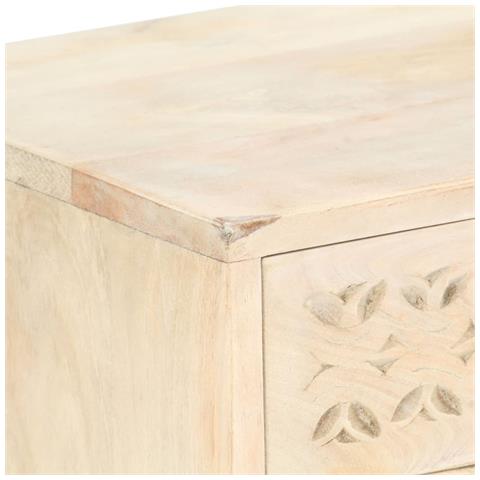 Comodino 40x30x50 Cm In Legno Massello Di Mango - Foto 8