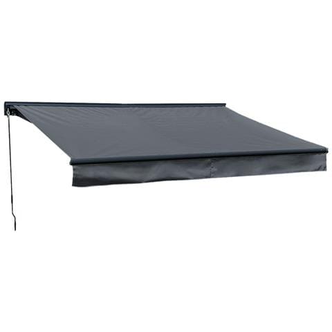 Tenda Saule 2,95 × 2,5 M Con Semicupola - Tessuto Antracite E Struttura Grigia - Foto 1