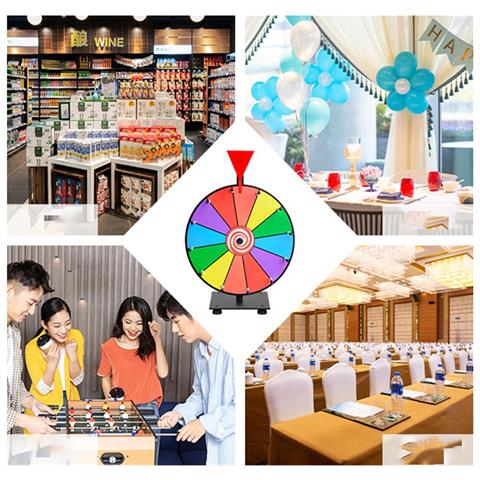 Ruota Della Fortuna Da 12 Pollici Con 12 Slot Personalizzabili - Perfetta Per Giochi E Promozioni - Foto 3