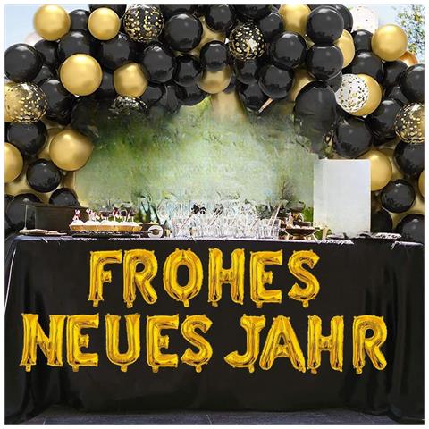 Set Di Palloncini Per Capodanno Xxl 72 Pezzi Decorazioni Oro - Foto 2