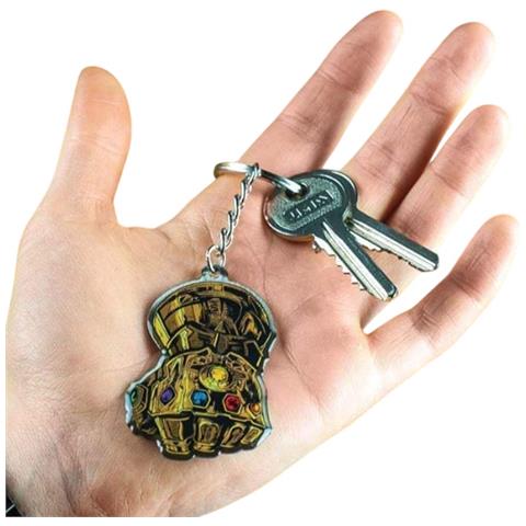 Portachiavi In Metallo Collezione Infinity War Design Guanto Dell'infinito, Dorato - Foto 5