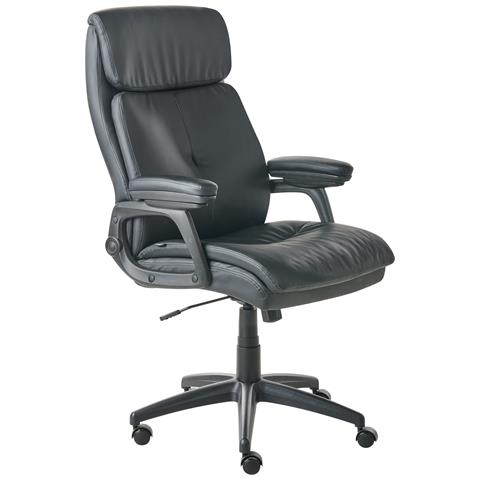 Poltrona Da Scrivania Director Pelle Sintetica Nero - Foto 2