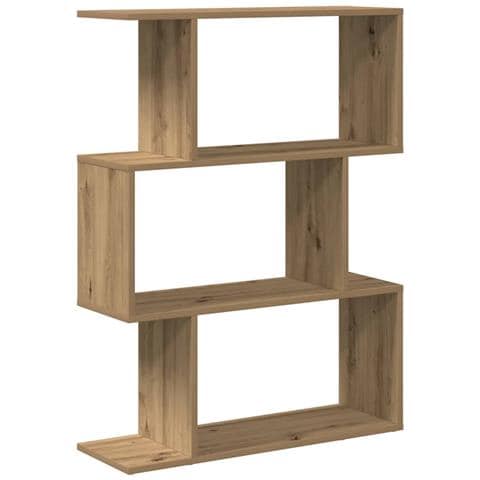 Libreria 3 Ripiani Rovere Artigianale 70x24x97 cm Truciolato - Foto 1