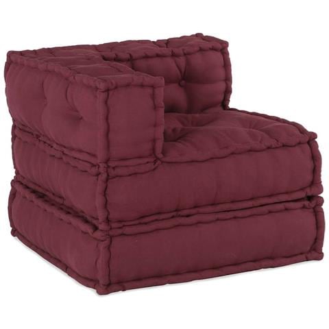 Divano modulare 3 pcs Bordeaux Tessuto - Foto 2