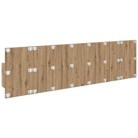 Testata con Comodino 3 pcs Rovere artigianale Legno multistrato - Foto 9