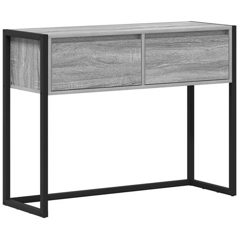 Tavolino Grigio Sonoma 100 x 36 x 75 cm Legno multistrato - Foto 1