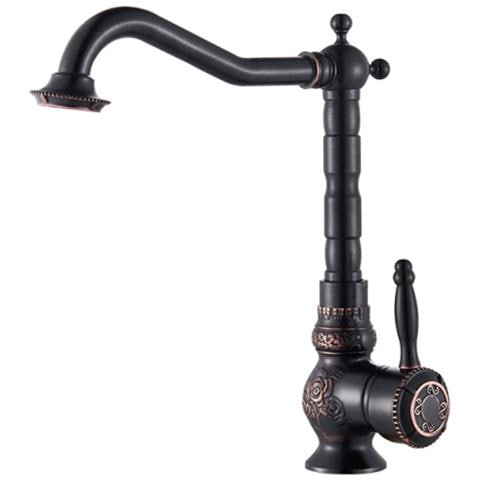 Rubinetto per lavabo da bagno, Blackswan, tipo M37.1, modello nero anticato, misura 28,7 cm - Foto 1