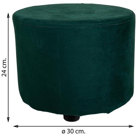 Sgabello In Legno Rivestito Verde 30x24h - Foto 7