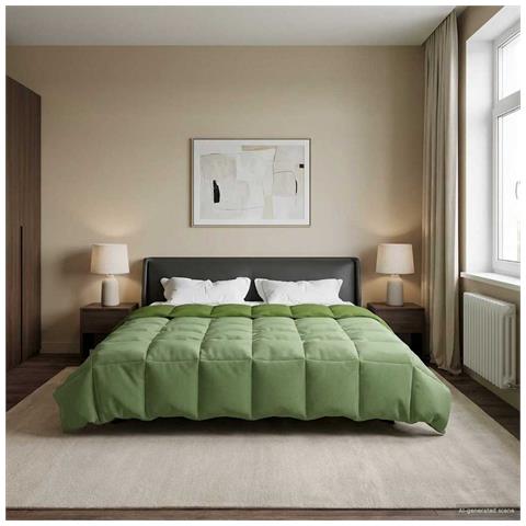 Piumone Completo Annuale Verde 220 x 260 cm Microfibra - Foto 2