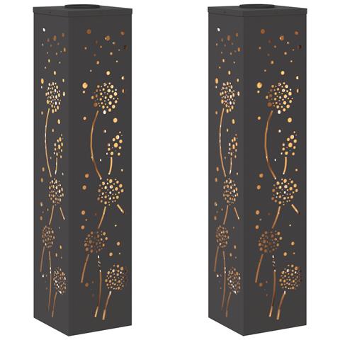 Faro LED solare per sentieri 2 pcs Nero - Foto 1
