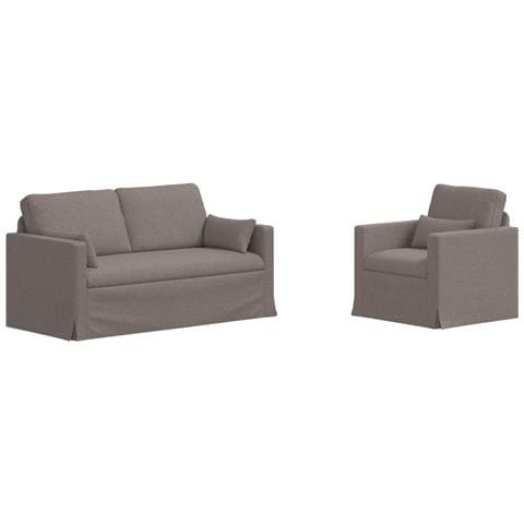 Divano 2 pcs Talpa 158 x 78 x 80 cm Tessuto - Foto 1