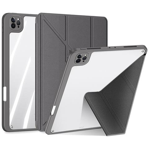 Cover per iPad Pro 12.9 (2022) - TPU+PC+Pelle /PU, Grigio, Antiurto - Foto 1