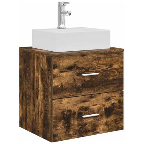 Mobile Lavabo da Parete Rovere Fumo 49,5 x 41 x 62,5 cm - Foto 1