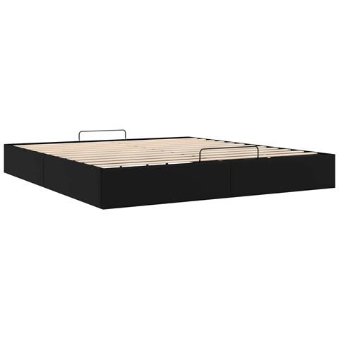 Letto ottomano Nero King size Similpelle - Foto 9