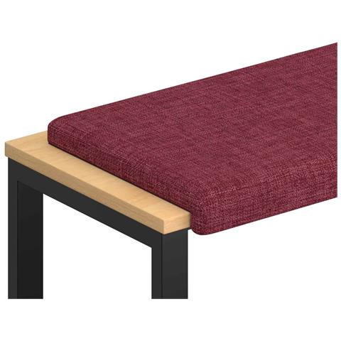 Cuscino per panchina Tessuto Rosso Vino Profondità 35 cm - Foto 1