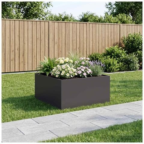 Vaso da giardino Nero 100 x 100 x 40 cm - Foto 2