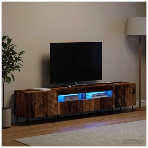 Mobile TV LED a 3 pezzi Legno antico Legno ingegnerizzato - Foto 8