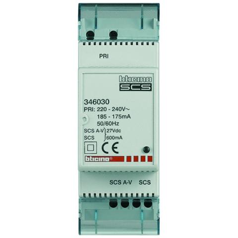 Minialimentatore 2 Din Con Adattatore Video Integrato Per La Realizzazione Di Piccoli Impianti 2 Fili (intercom) . - Foto 1