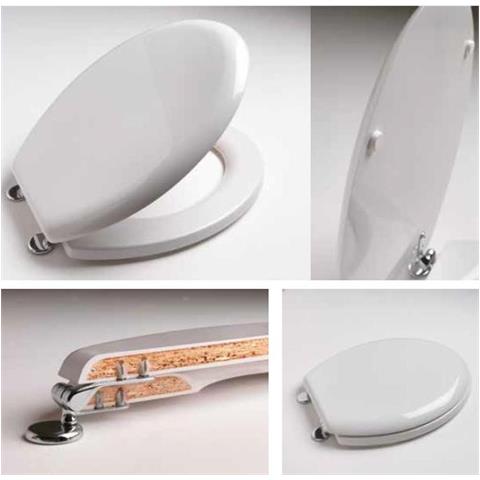 Copriwater Ideal Standard Conca Champagne Cerniera Cromo-sedile-asse Wc - Foto 2