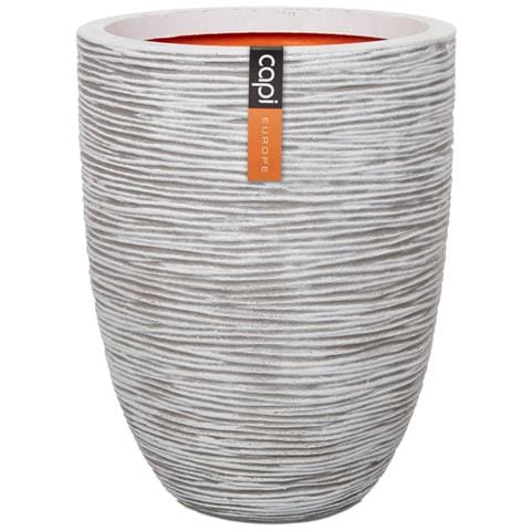 Vaso Nature Rib Elegante Basso 46x58 cm Avorio KOFI783 - Foto 1
