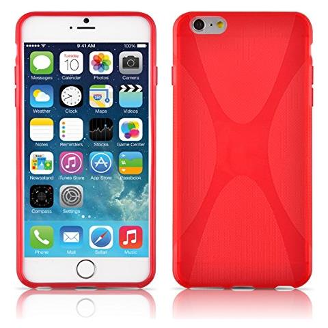 Cadorabo Custodia Compatibile Con Apple Iphone 6 Plus / Iphone 6s Plus In Rosso Cremisi - Coperchio Protettivo In Silicone Tpu Flessibile - Foto 1