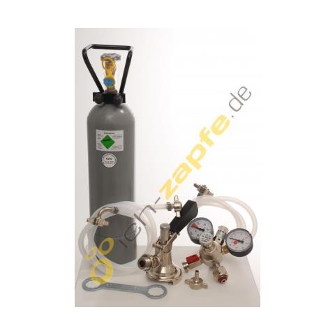 Pacchetto Accessori 4 Con 2,0 Kg Di Co2 Per 2 Conduttivi Spillatore Birran Con 1 X Raccordo Combinato E 1 X Raccordo A Cestello - Foto 1