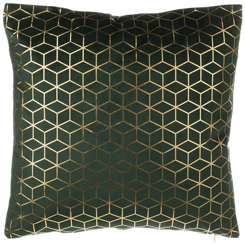 Set Di 2 Cuscini In Velluto Motivo Geometrico Verde 45 X 45 Cm Celosia - Foto 2