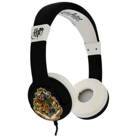 ver Otl Harry Potter Hogwarts Crest Cuffie Con Filo Jack 3.5 Mm Nero Bianco - Foto 1