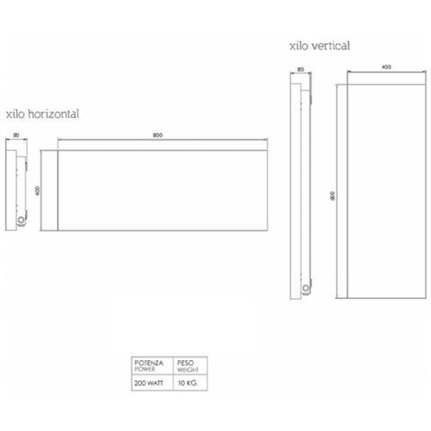 Termoarredo Scaldasalviette Elettrico A Muro Hom - Xilo 200 - Foto 6