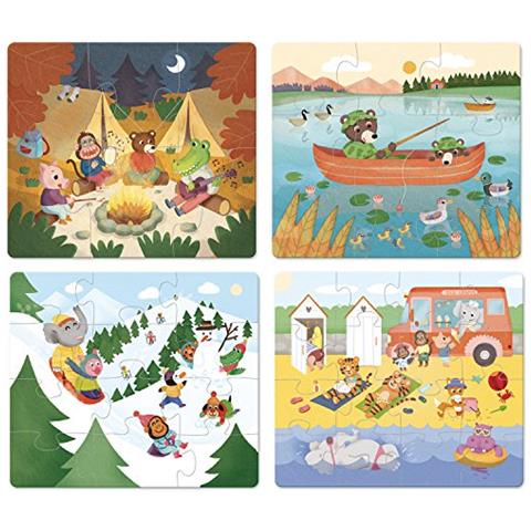 2634 - Set Di 4 Di Puzzle Evolutivi Il Vacancemulticolore - Foto 1