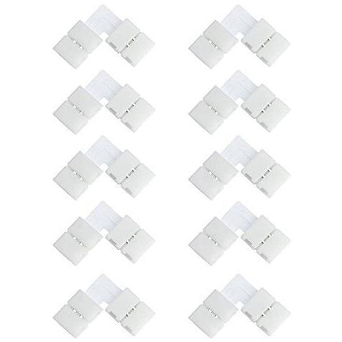 10 Confezione 8 Millimetri 2pin L-shape 2835 3528 Led Angolo Connettore Dangolo Destro Connettore Per Singolo Colore Luci Di Striscia Led - Foto 1