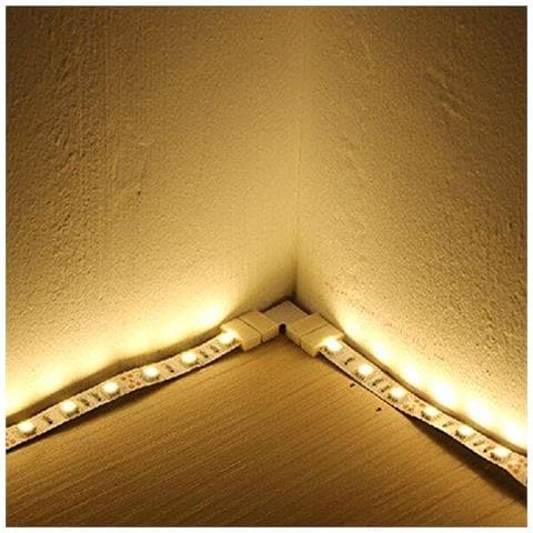 10 Confezione 8 Millimetri 2pin L-shape 2835 3528 Led Angolo Connettore Dangolo Destro Connettore Per Singolo Colore Luci Di Striscia Led - Foto 4