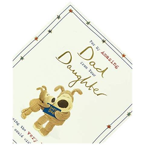 Pap Birthday Card Da Inviare Dalla Figlia - Cute Boofle Pap Da Figlia Birthday Card - Birthday Card Con Cute Dog - Gift Card Per Lui - Dad Birthday Card - Foto 4