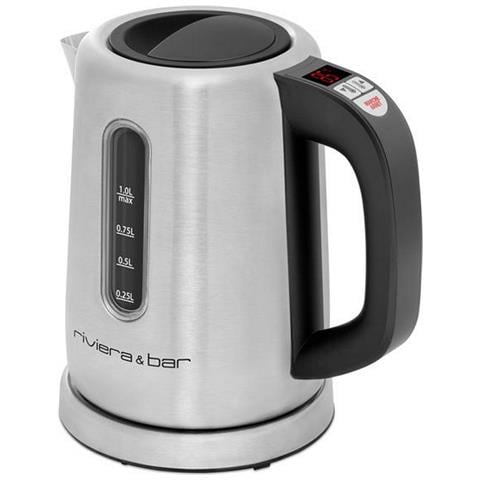 Bollitore Cordless 1l 2000w Acciaio Inossidabile / Nero - Bbt350 - Foto 1