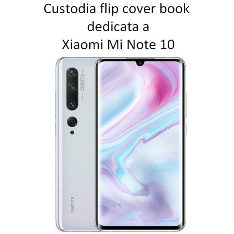 Smart Book Custodia Poket Silicone Flip Cover Case Per Xiaomi Mi Note 10 - 10s Black - Foto 2