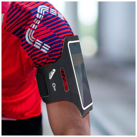 Fascia Da Braccio Con Pochette Waterproof Regolabile Taglia M Swissten Nero - Foto 10