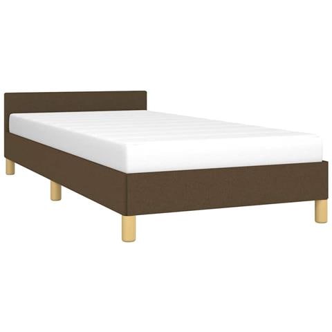 Giroletto senza Materasso Marrone Scuro 100x200 cm Tessuto - Foto 2