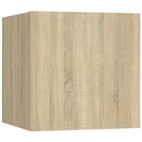 Set Mobili Porta Tv 8pz Rovere Sonoma In Legno Multistrato - Foto 2