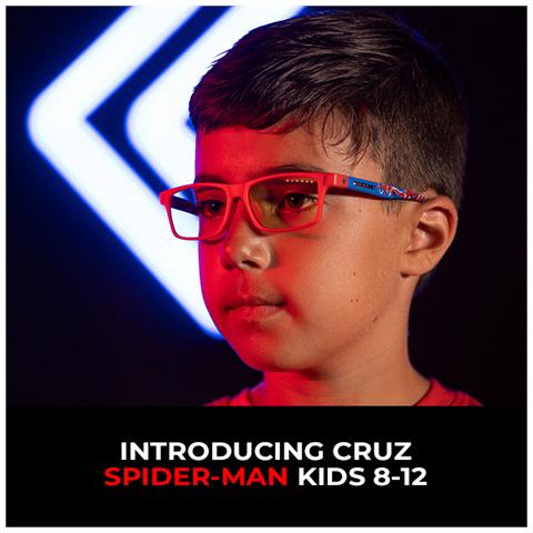 Occhiali Videogiochi E Computer | Cruz Kids Small (age 12+) | Colore Del Cornice: Spider-man, Tinta De Lenti: Ambra (blocca 65% Luce Blu E 100% Uv Luce) | Luce Blu Bloccanti | Lente Brevettata - Foto 2