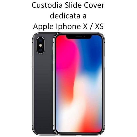 Custodia Tpu Silicone Slide Cover Case Per Apple Iphone X - Xs Pink - Foto 2