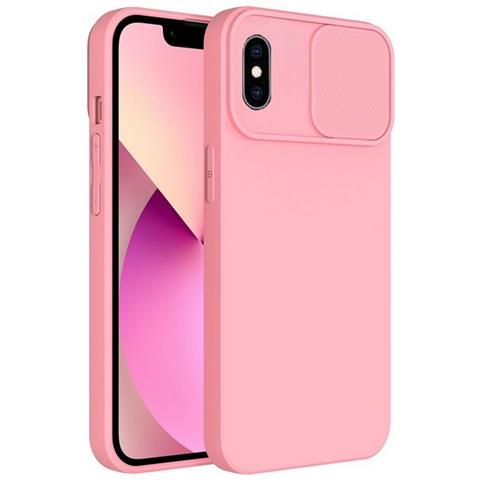 Custodia Tpu Silicone Slide Cover Case Per Apple Iphone X - Xs Pink - Foto 1