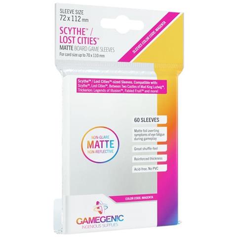 Buste Opache Per Giochi Da Tavolo Confezione Da 60 Buste Opache Buste Per Carte Da 72 X 112 Mm Ottimizzate Per Falce E Citta Perdute Protezione Delle Carte Premium Codice Colore Ffg Magenta Realizzato Da - Foto 1