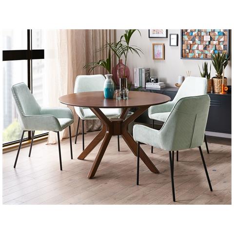 Tavolo Da Pranzo Tymis Mogano Scuro 120 Cm 120 Cm - Foto 1