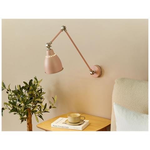 Lampada Da Parete Metallo Rosa Pastello Mississippi - Foto 1