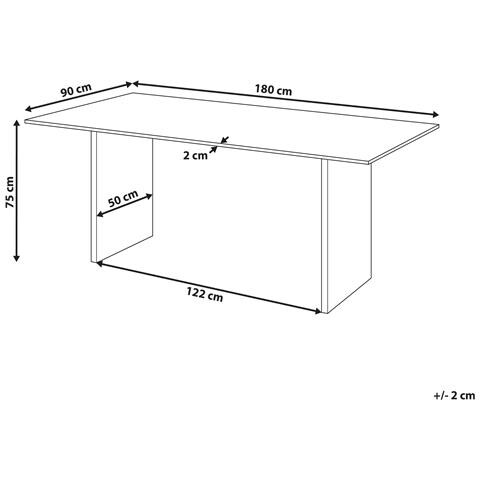 Tavolo Da Pranzo Legno Chiaro 180 X 90 Cm Moora - Foto 2