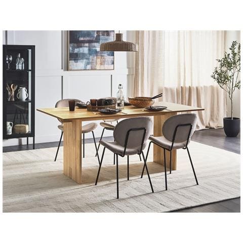 Tavolo Da Pranzo Legno Chiaro 180 X 90 Cm Moora - Foto 1