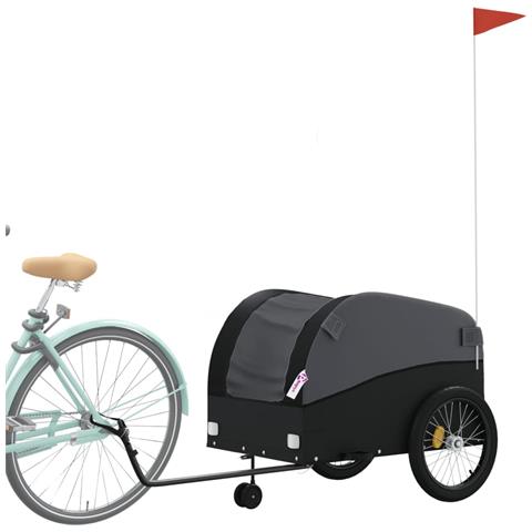 Rimorchio Da Bici Nero 45 Kg In Ferro - Foto 3