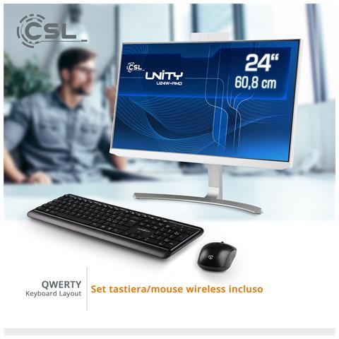 All-In-One Unity U24B-AMD Monitor 24" Full HD AMD Ryzen 3-3200G Ram 8 GB SSD 500GB AMD Radeon Vega7 7*USB 3.2 Windows 11 Home - Foto 8