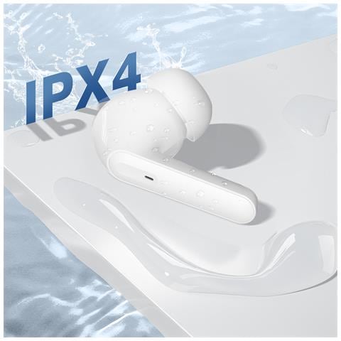 Auricolari Bluetooth Comando Touch Autonomia 4 Ore E Mezza Ipx4, Bianco - Foto 2