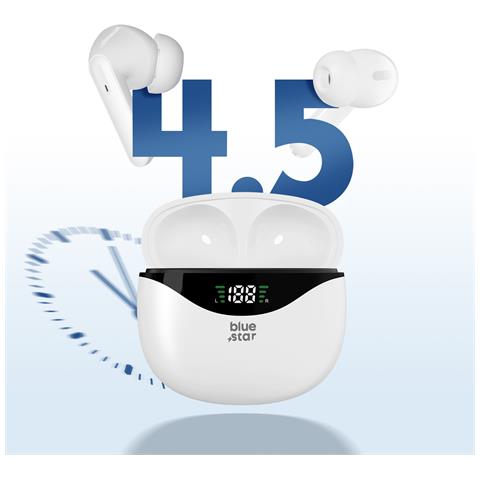 Auricolari Bluetooth Comando Touch Autonomia 4 Ore E Mezza Ipx4, Bianco - Foto 5